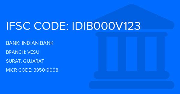 Indian Bank Vesu Branch IFSC Code