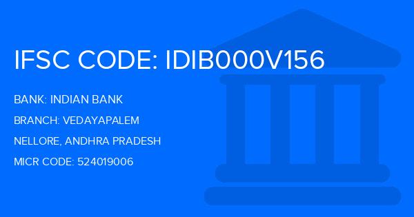 Indian Bank Vedayapalem Branch IFSC Code