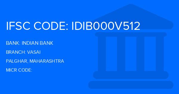 Indian Bank Vasai Branch IFSC Code