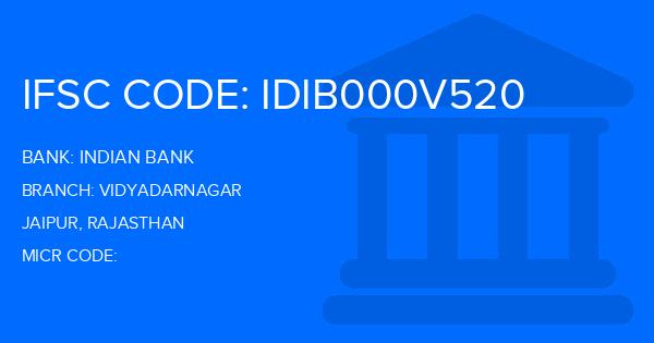 Indian Bank Vidyadarnagar Branch IFSC Code