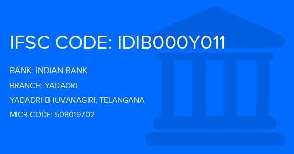 Indian Bank Yadadri Branch IFSC Code