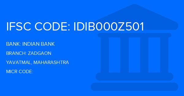 Indian Bank Zadgaon Branch IFSC Code