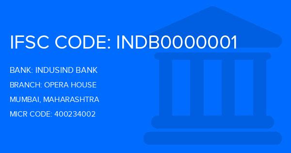 Indusind Bank Opera House Branch IFSC Code