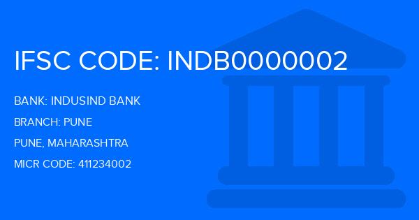 Indusind Bank Pune Branch IFSC Code