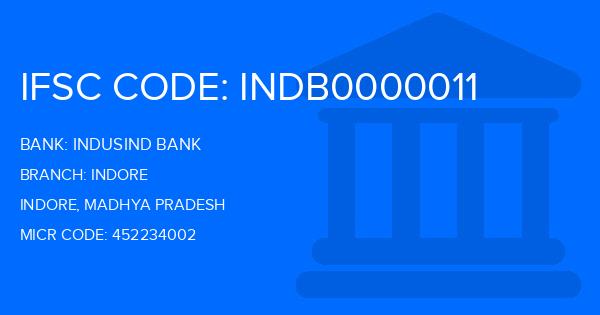 Indusind Bank Indore Branch IFSC Code