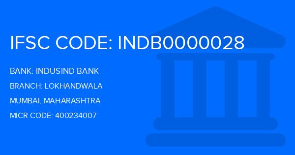 Indusind Bank Lokhandwala Branch IFSC Code