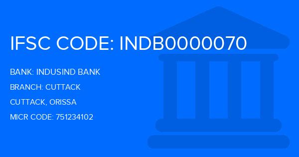 Indusind Bank Cuttack Branch IFSC Code