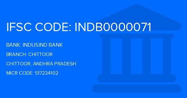 Indusind Bank Chittoor Branch IFSC Code