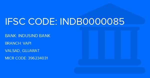 Indusind Bank Vapi Branch IFSC Code