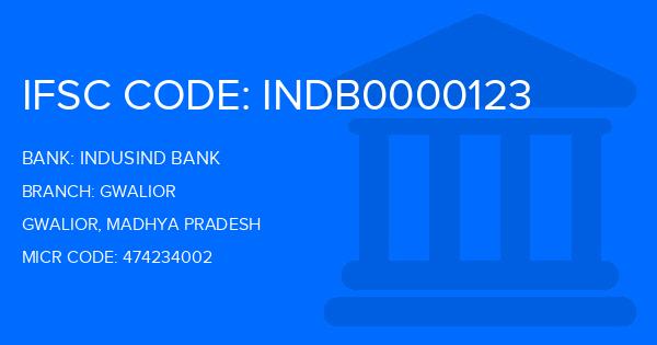 Indusind Bank Gwalior Branch IFSC Code
