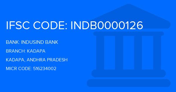 Indusind Bank Kadapa Branch IFSC Code