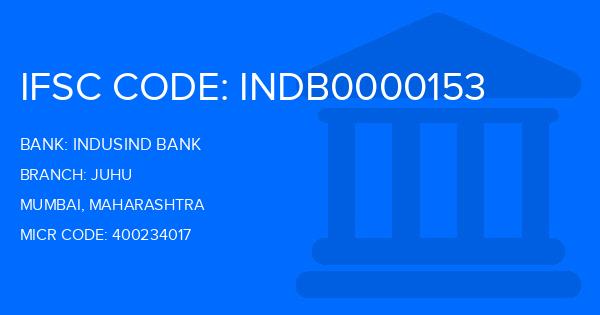 Indusind Bank Juhu Branch IFSC Code