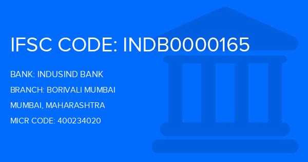 Indusind Bank Borivali Mumbai Branch IFSC Code