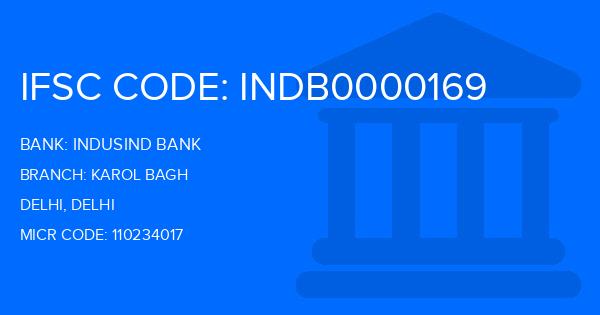 Indusind Bank Karol Bagh Branch IFSC Code