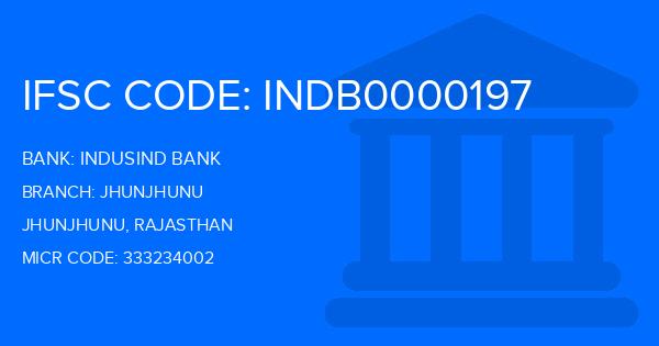 Indusind Bank Jhunjhunu Branch IFSC Code
