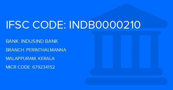Indusind Bank Perinthalmanna Branch IFSC Code