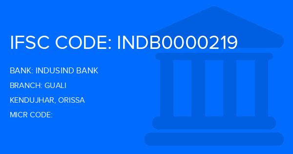 Indusind Bank Guali Branch IFSC Code