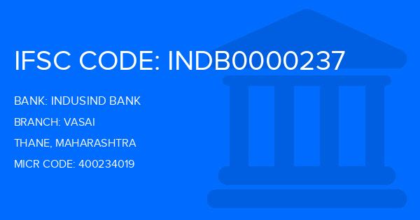 Indusind Bank Vasai Branch IFSC Code