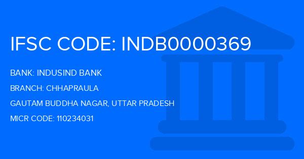 Indusind Bank Chhapraula Branch IFSC Code