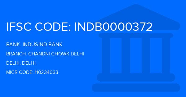 Indusind Bank Chandni Chowk Delhi Branch IFSC Code