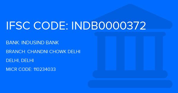 Indusind Bank Chandni Chowk Delhi Branch IFSC Code