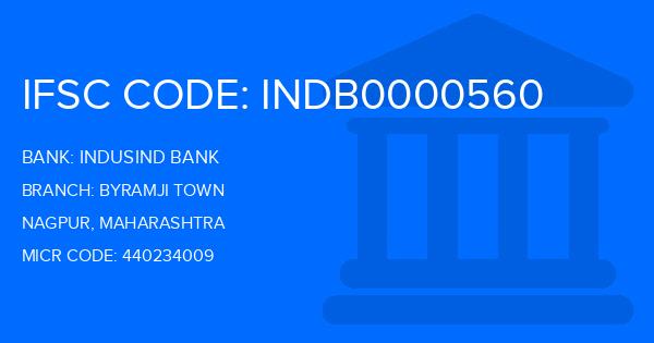 Indusind Bank Byramji Town Branch IFSC Code