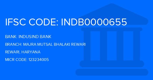 Indusind Bank Majra Mutsal Bhalaki Rewari Branch IFSC Code