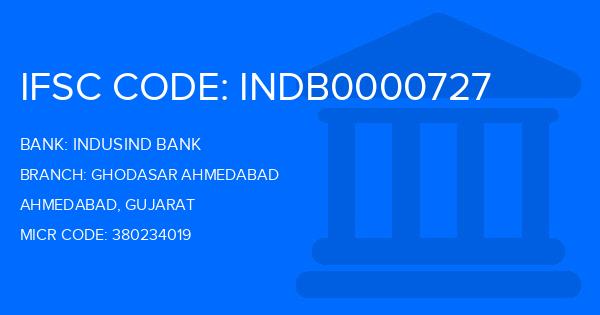 Indusind Bank Ghodasar Ahmedabad Branch IFSC Code