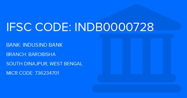 Indusind Bank Barobisha Branch IFSC Code