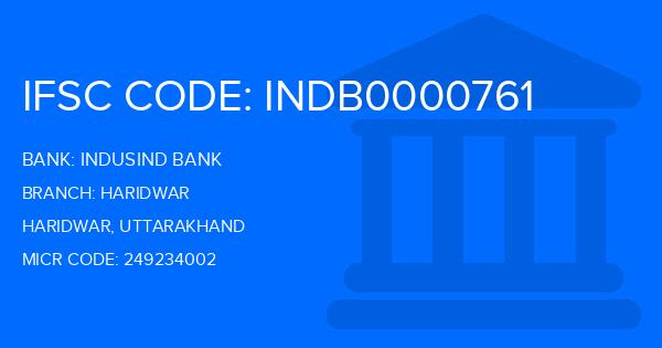 Indusind Bank Haridwar Branch IFSC Code