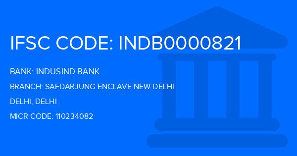 Indusind Bank Safdarjung Enclave New Delhi Branch IFSC Code