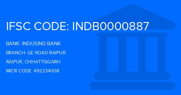 Indusind Bank Ge Road Raipur Branch IFSC Code