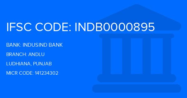 Indusind Bank Andlu Branch IFSC Code