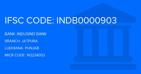 Indusind Bank Jatpura Branch IFSC Code