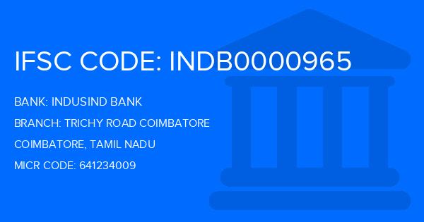Indusind Bank Trichy Road Coimbatore Branch IFSC Code
