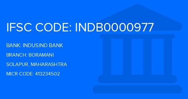 Indusind Bank Boramani Branch IFSC Code