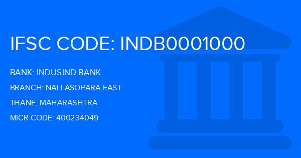 Indusind Bank Nallasopara East Branch IFSC Code