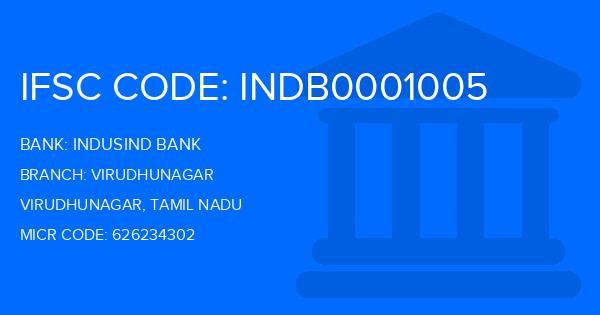 Indusind Bank Virudhunagar Branch IFSC Code