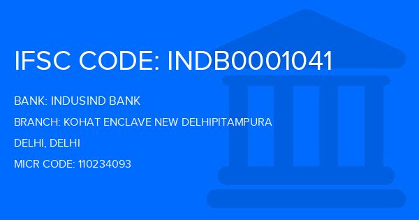Indusind Bank Kohat Enclave New Delhipitampura Branch IFSC Code
