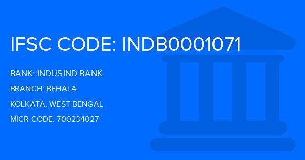 Indusind Bank Behala Branch IFSC Code