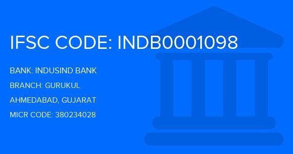 Indusind Bank Gurukul Branch IFSC Code