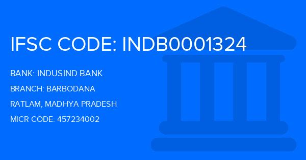 Indusind Bank Barbodana Branch IFSC Code