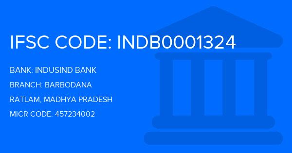 Indusind Bank Barbodana Branch IFSC Code