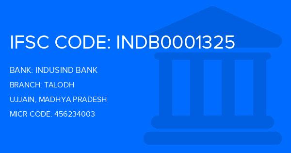 Indusind Bank Talodh Branch IFSC Code