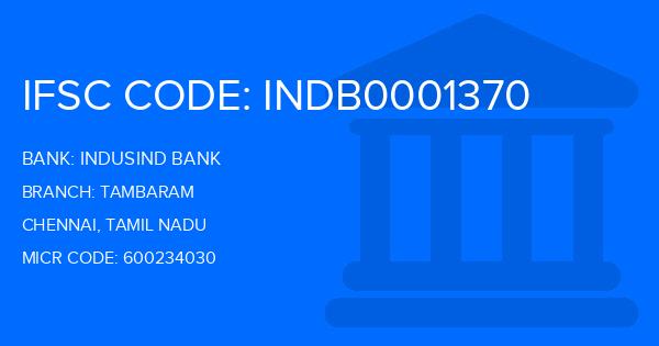 Indusind Bank Tambaram Branch IFSC Code