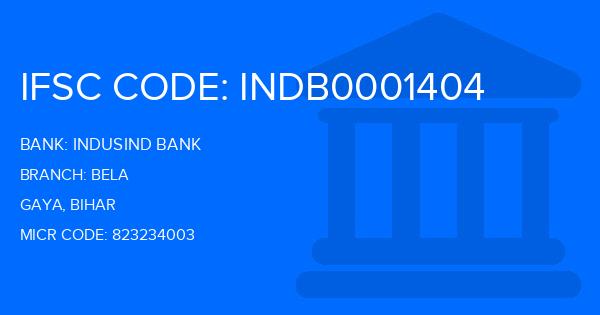 Indusind Bank Bela Branch IFSC Code