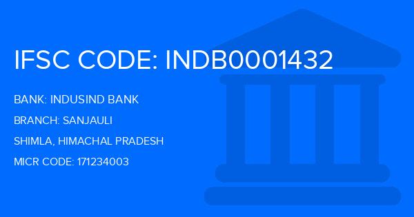 Indusind Bank Sanjauli Branch IFSC Code