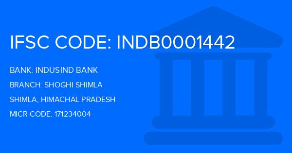 Indusind Bank Shoghi Shimla Branch IFSC Code