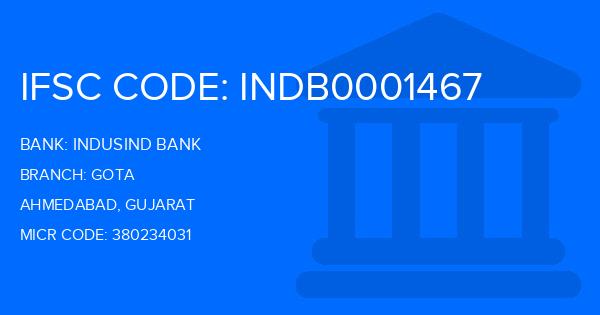 Indusind Bank Gota Branch IFSC Code