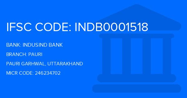 Indusind Bank Pauri Branch IFSC Code